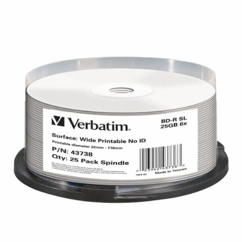 Verbatim Blu-Ray BD-R 25pk 25GB, 6x, Spindle