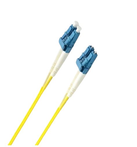 8ware 10m LC-LC OS2 Single Mode Dual-Core Fibre / Fiber Optic Cable UPC Duplex Armoured Low Smoke Zero Halogen (LSZH) Jacket Yellow