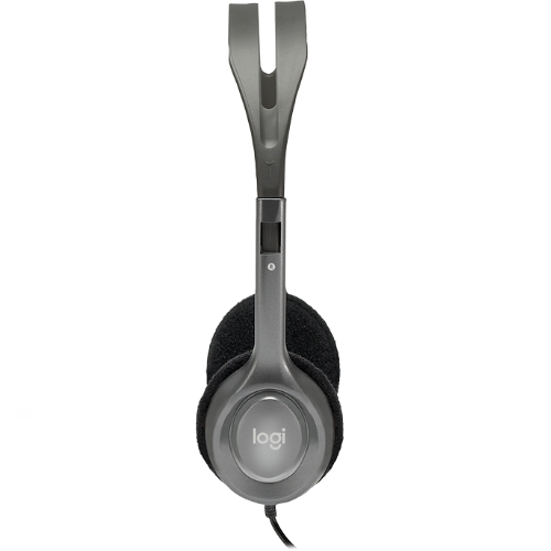 (LS) Logitech H110 Stereo Headset Over-the-head Headphones 3.5mm Versatile Adjustable Microphone for PC Mac