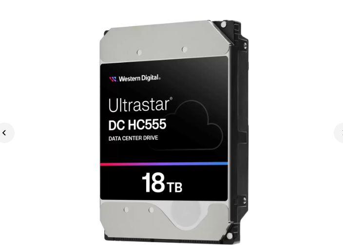 Western Digital Ultrastar HC555 18TB 3.5' Enterprise Class SAS 12 Gb/s HDD 7200 RPM 512MB Cache EAMR Technology SE Security 5-Year Limited Warranty