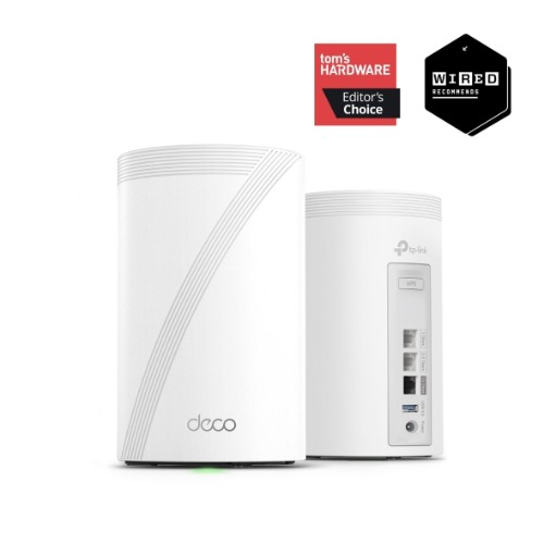 TP-Link Deco BE68 BE14000 Tri-Band Whole Home Mesh Wi-Fi 7 System (1-pack)  688 Mbps at 2.4 GHz + 4324 Mbps at 5 GHz + 8647