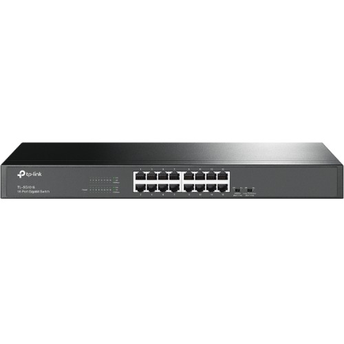 TP-Link TL-SG1016 16-Port Gigabit Rackmount Unmanaged Switch Energy-efficient Supports MAC 19-inch Rack-mountable Steel Case 32Gbps Switching Capacity