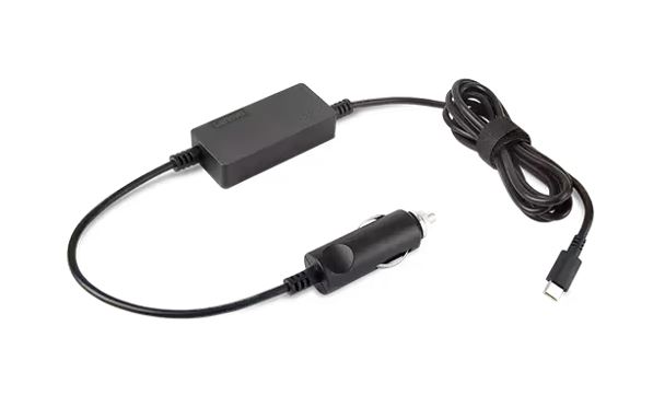 LENOVO 65W USB-C DC Travel Adapter Laptop Car Charger 1.8m Cable 140g Lightweight for Lenovo ThinkPad ThinkBook Notebook Tablet Mobile & USB-C Devices