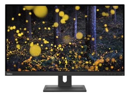 LENOVO ThinkVision E27q-20 27' 75Hz QHD IPS Monitor 2K 2560x1440 16:9 4ms Height Adjustable Tilt Swivel Pivot DP HDMI 3yr -EX-DEMO(box damaged only)