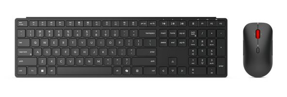 LENOVO Professional Wireless Multi-Mode Pro Keyboard & Mouse Combo Full-Size USB-A Dual Bluetooth 5.3 three-zone DPI US English 3YR WTY