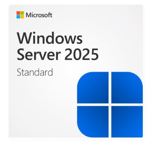 Microsoft Windows Server 2025 Standard Edition Base License for 16 Cores (OEM). Office and Corporate Enhanced Security & Remote No Refund/Downgrade