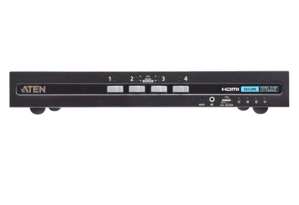 Aten 4-Port USB HDMI Secure KVM Switch with CAC (PSD PP v4.0 Compliant)