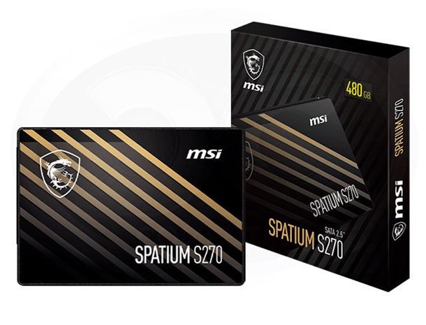 MSI SPATIUM S270 SATA 2.5' 480GB,  PHISON S11, 3D NAND, SATA III 6Gbps, Sequential Read up to 500MB/s, Sequential Write up to 450MB/s, 250 TBW, 5Y WTY