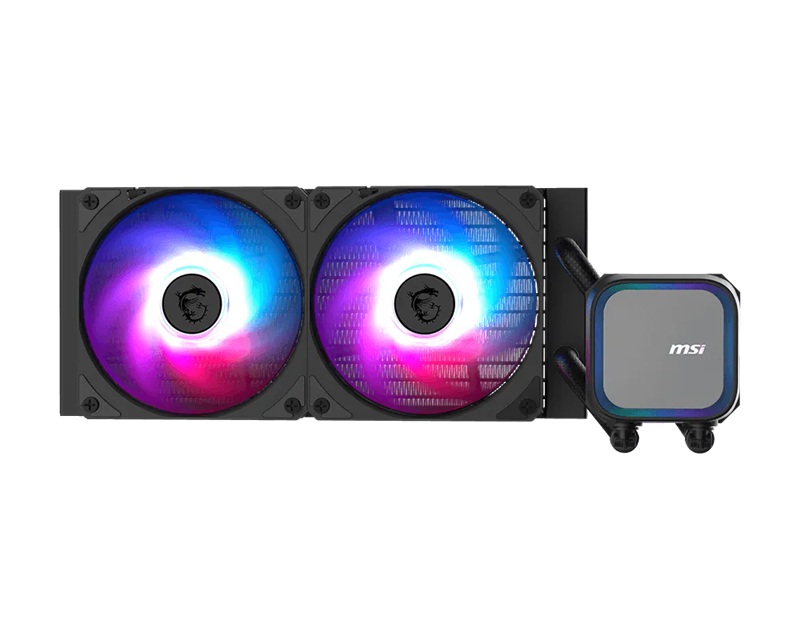 MSI MAG CORELIQUID A13 240 - BLACK, 2.4' IPS, USB 2.0 pin header, SATA, 2 fans, Two Ball Bearing, AM5 / AM4, 3 y warrenty