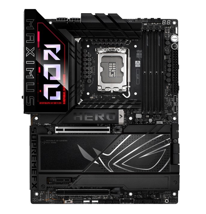 ASUS ROG MAXIMUS Z890 HERO LGA1851 ATX Motherboard 192GB, DDR5, 1 x PCIe 5.0 x16 slots, 6 x M.2 slots,1 x SlimSAS, 4 x SATA 6Gb/s