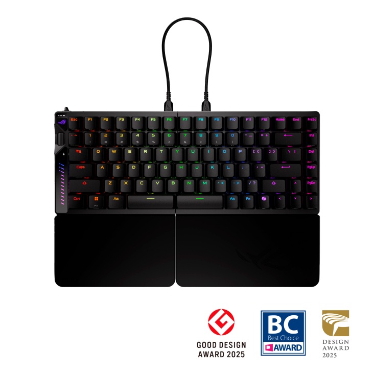 ASUS ROG FALCATA Gaming Keyboard Hot-Swappable ROG HFX V2 Magnetic Switches, ROG Hall Sensor ROG SpeedNova 8K wireless