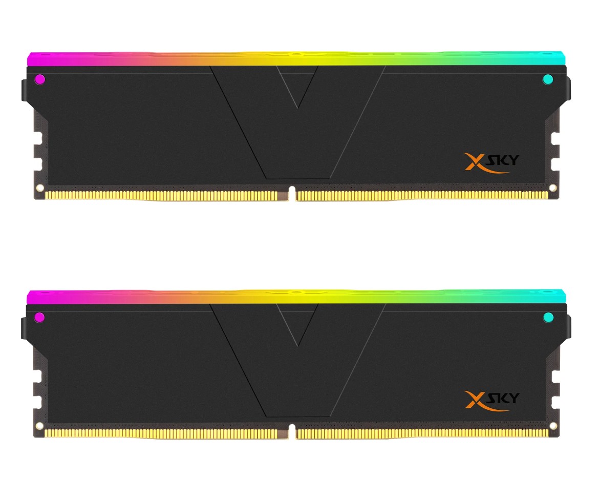 V-Color TMXSAL1660836KWK 32GB (2x16GB) DDR5 6000MHz MANTA XSKY RGB U-DIMM CL 36-38-38-96 1.25V (BLACK) AMD EXPO