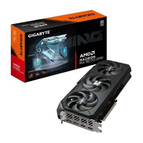 Gigabyte Radeon RX 9070 GRE GAMING OC 12GB GDDR6 192-Bit PCIe 5.0 Graphics Card, 3072 Stream Processors, 2920MHz Boost Clock