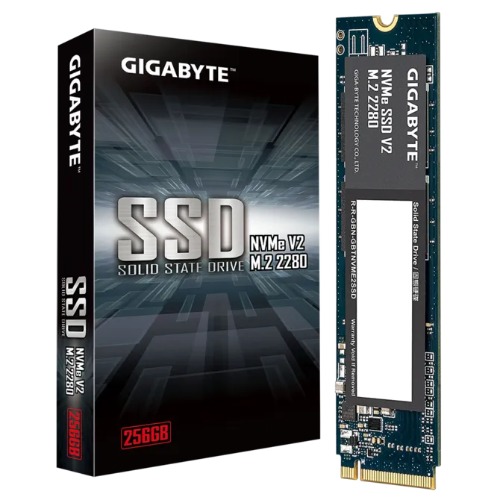 GIGABYTE Gen3 256GB NVMe PCIe 3.0 x4 M.2 2280 SSD, 3200MB/s Read, 1200MB/s Write, 1.5M Hours MTBF, 3-Year Warranty