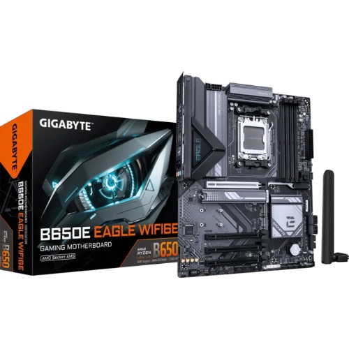 Gigabyte B650 EAGLE AX, AM5, 4 x DDR5 up to 256 GB,  1 x HDMI port, 4x PCI Express x16, 3x  M.2. 4x USB 3.2