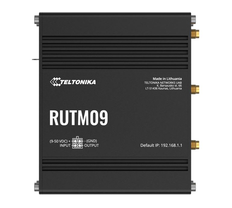Teltonika RUTM09 wireless 4G LTE, 2 SIM cards, 4 x RJ45 ports, 10/100/1000 Mbps, PSU included