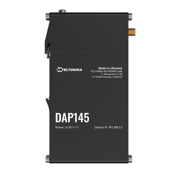 Teltonika DAP145 Industrial RS485 Wi-Fi 4 Access Point, Mesh-Ready with Fast Roaming & DIN-Rail Mount, Robust RS485-to-IP Bridging, PSU excluded