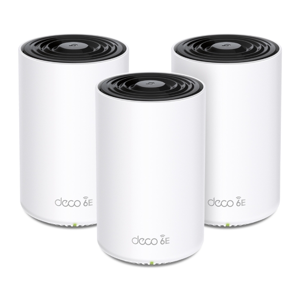 (CH)TP-Link Deco XE75 AXE5400 Tri-Band Mesh Wi-Fi 6E System(3-pack) 574 Mbps at 2.4 GHz + 2402 Mbps at 5 GHz + 2402 Mbps at 6 GHz