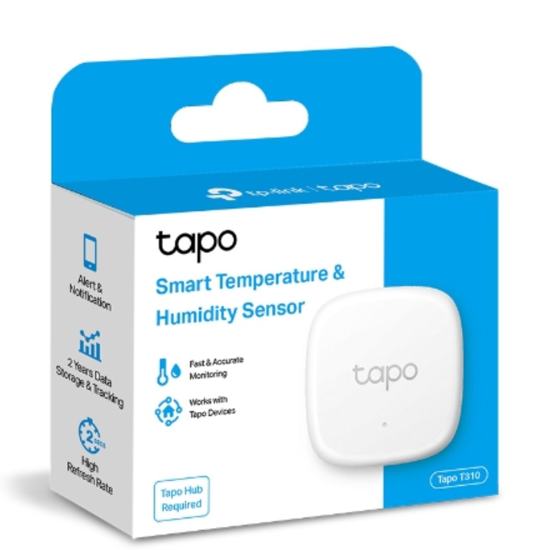 TP-Link Tapo Smart Temperature & Humidity Monitor, Fast & Accurate, Free Data Storage & Visual Graphs,Tapo T310