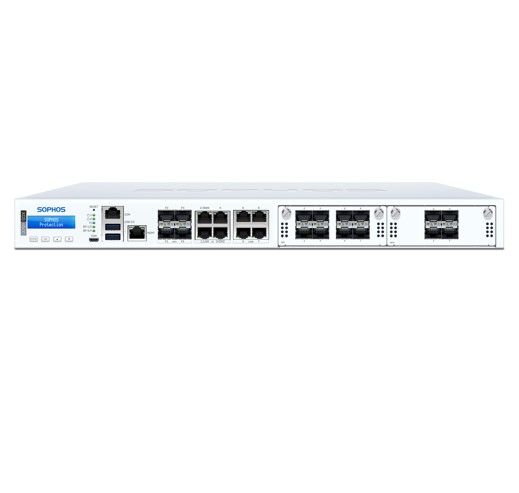Sophos XGS 4500 Security Firewall Appliance, Rack 1U, FW 80G, TP 31.8G, VPN 75.55G, 4x1GbE, 4x2.5GbE, 4x10Gb SFP+.