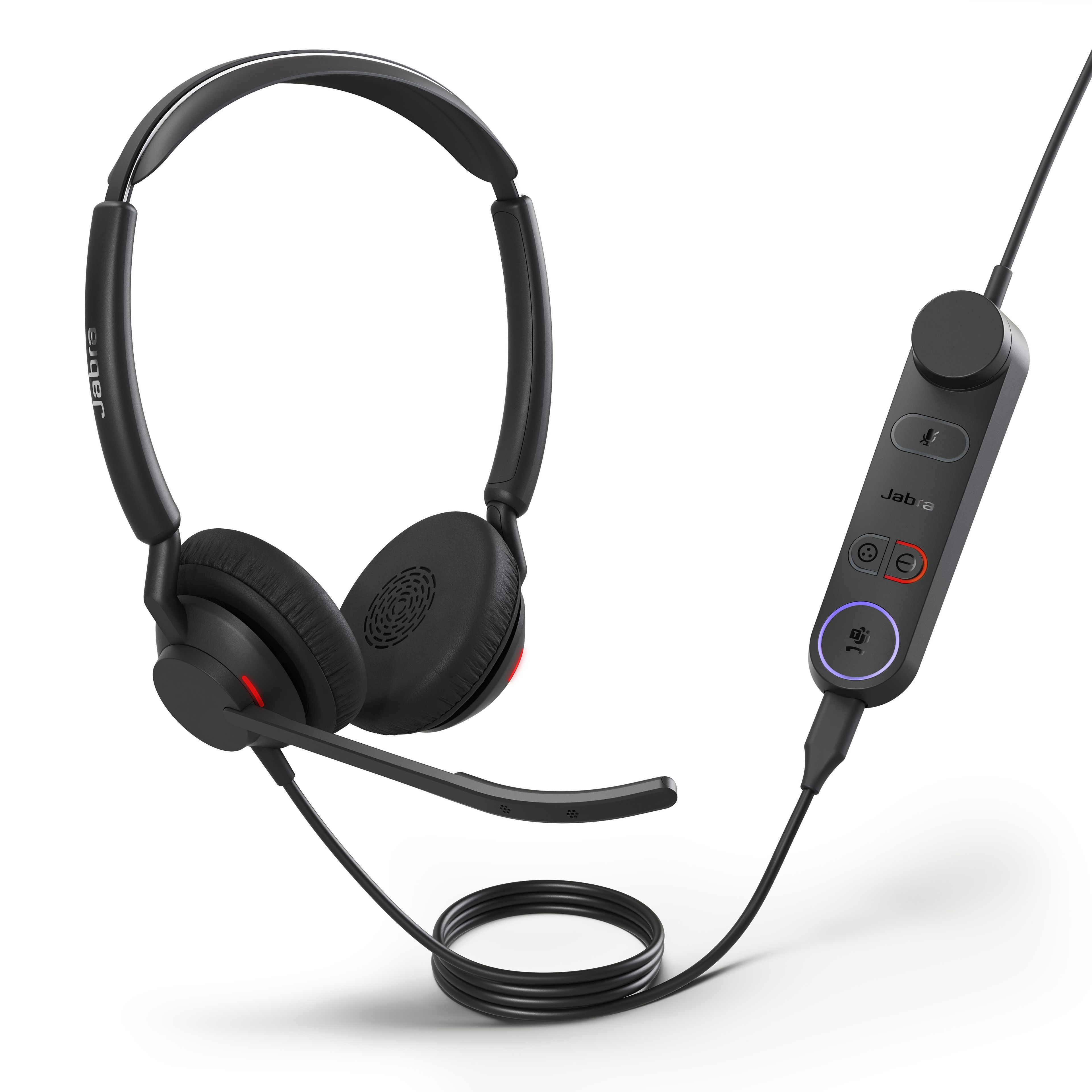 Jabra Engage 50 II Dual Teams Corded USB-C/A Headset, Best Headset for Clear Customer Calls Ultra-Lightweight Hearing Protection Smartringer Busylight