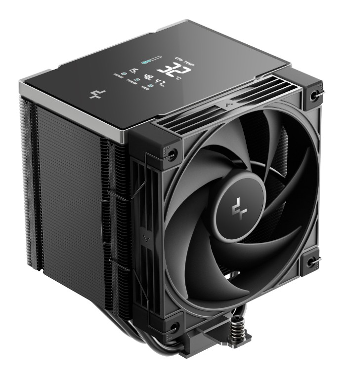 DeepCool AK500 G2 DIGITAL NYX AI Dynamic Adjustment CPU Cooler, Digital Display, 5 Heat Pipes, 4-pin PWM, Intel LGA1851/1700/1200/115x, AMD AM5/AM4