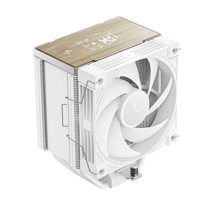 DeepCool AK700 DIGITAL WH AI Dynamic Adjustment CPU Cooler, Digital Display, 7 Heat Pipes, 4-pin PWM, Intel LGA1851/1700/1200/115x, AMD AM5/AM4