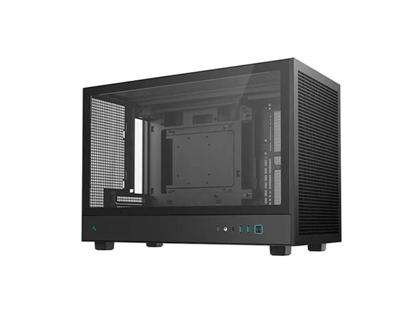 DeepCool CH260 M-ATX Case, Extremely Portable Size，Abundant Airflow Ventilation，Mesh and Glass panels，Up to 360mm Liquid Cooling