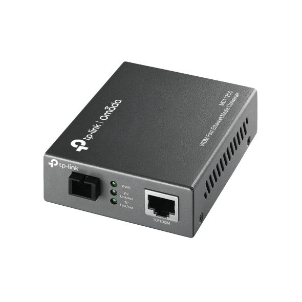 (E)(CH)TP-Link MC112CS Media Converter SC WDM Monomodo Simplex 10/100Mbps RJ45 to 100M single-mode SC fiber Tx:1310nm Rx:1550nm up to 20km