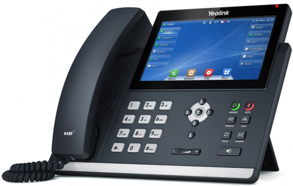 *LS Yealink T48U 16 Line IP phone, 7' 800x480 pixel colour touch screen, Optima HD voice, Dual Gigabit Ports, 1 USB port for BT40/WF40/Recording, (T48