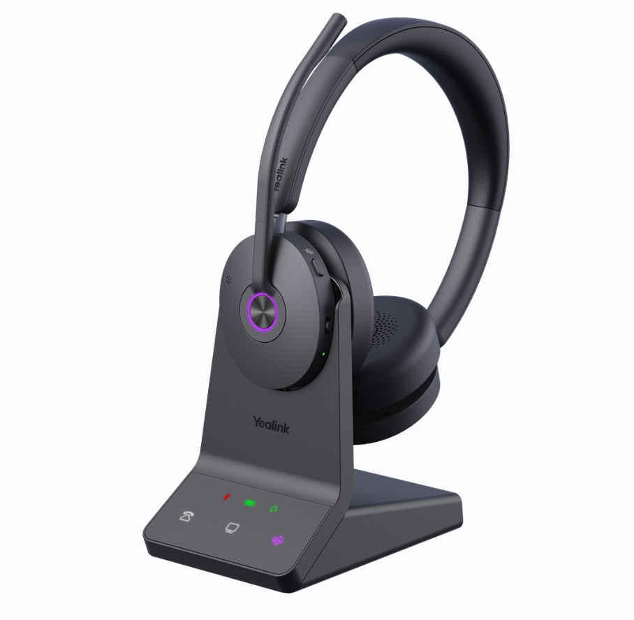 Yealink WH68 Dual Teams DECT & Bluetooth  Wireless Technology, 4-Mic Hybrid ANC, 4-Mic Noise Cancellation, All-Day-Wearing Comfort