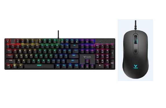 RAPOO V128S Backlit Mechanical Gaming Keyboard & Optical Gaming Mouse