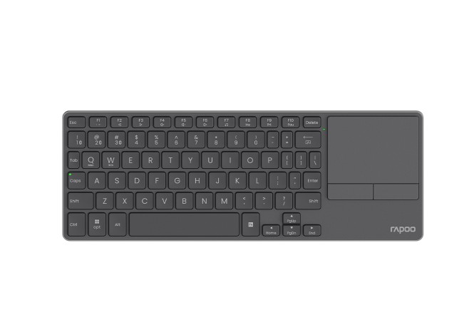 RAPOO E900T Wireless Keyboard w/ Touchpad, Up to 4 Devices Quick Switch, Ultra Slim 3.9mm, Aluminum Back, BT, 2.4Ghz.