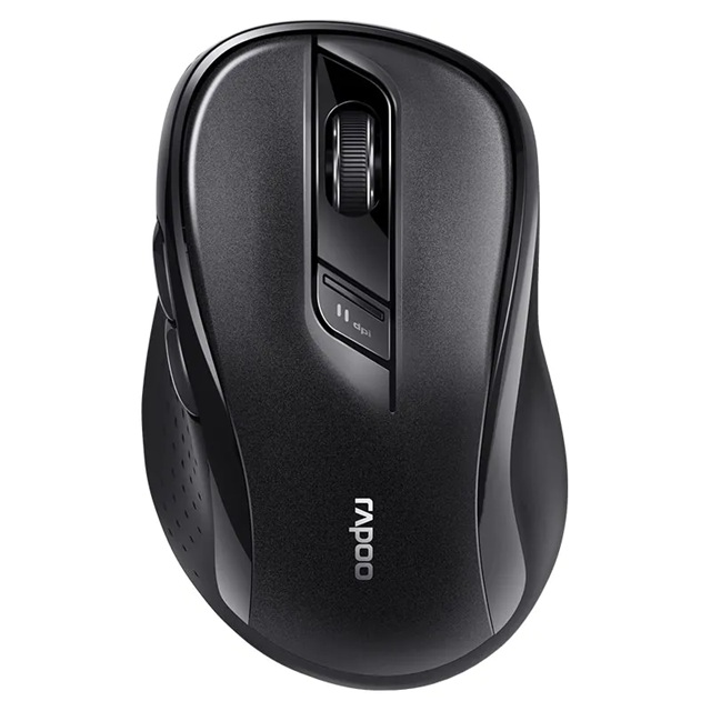 RAPOO M500 Multi-Mode, Silent, Bluetooth, 2.4Ghz, 3 device Wireless Optical Mouse - Simultaneously Connect Multiple Devices