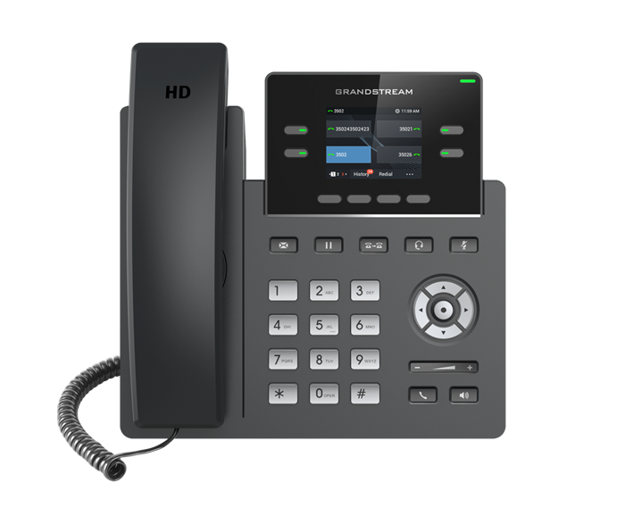Grandstream GRP2612 4 Line IP Phone, 2 SIP Accounts, 320x240 Colour Screen, HD Audio, Includes PSU *LAST STOCK*
