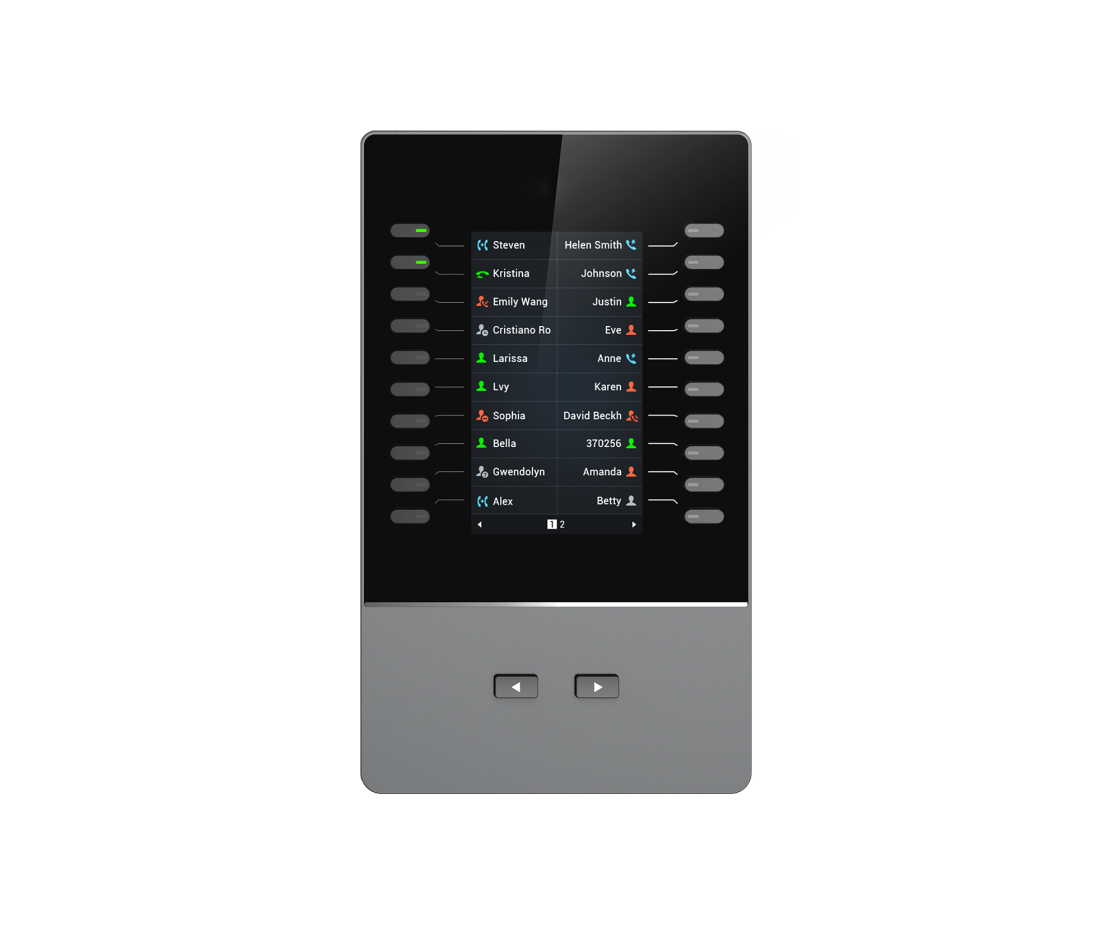 Grandstream GBX20 LCD Extension Module For GRP2615 & GXV3350 only, 20 Dual-colored Extension Keys, 4.3 inch TFT Color LCD