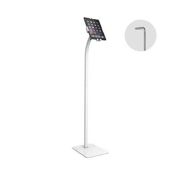Brateck Universal Anti-Theft tablet floor stand compatible with most 7.9'-11' Tablets-White 220x300x1238mm Anti-Theft Locking Screw