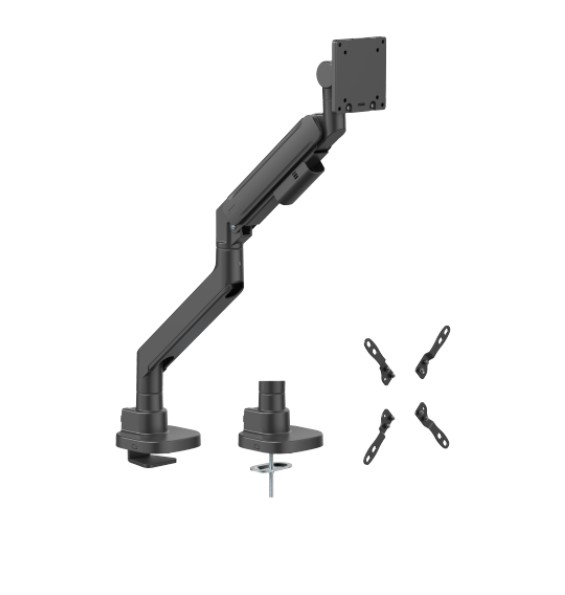 Brateck LDT87-C012-B Titan Heavy-Duty Gas Spring Monitor Arm Black,Fit Screen Size: 24'-57' Up to 27 KG