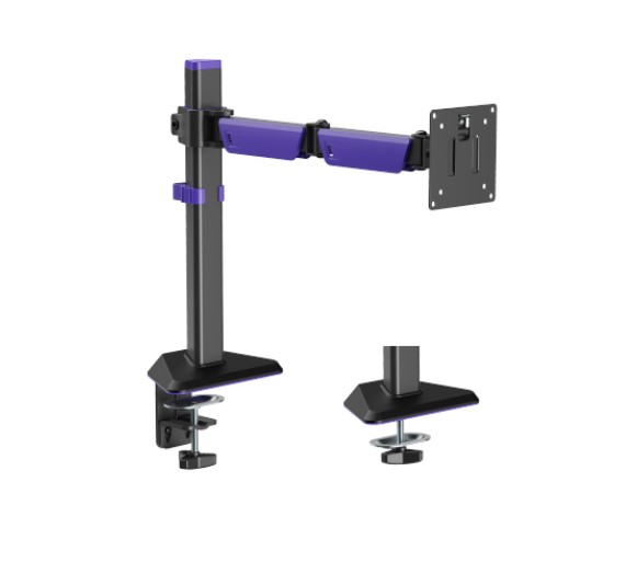 Brateck LDT89-C012 Amethyst Articulating Gaming Monitor Arm Matte Black, Fit Screen Size: 17'-40' Up to 12 KG, VESA 75x75,100x100 (LS)