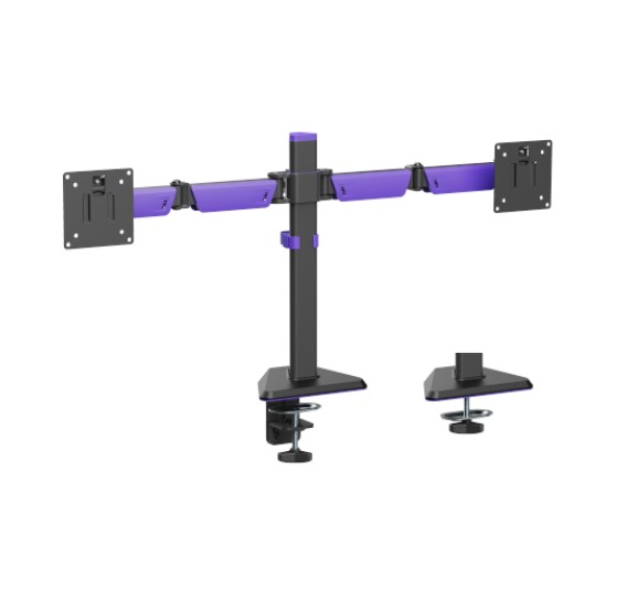 Brateck LDT89-C024 Matte Black Amethyst Articulating Gaming Dual Monitor Arm,  Fit Screen Size: 17'-32', Screen Quantity: 2 (LS)