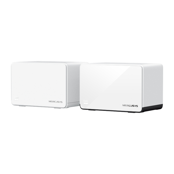 (E)Mercusys Halo H85X(2-pack) AX3000 Whole Home Mesh Wi-Fi 6 System, 574 Mbps at 2.4 GHz, 2402 Mbps at 5 GHz