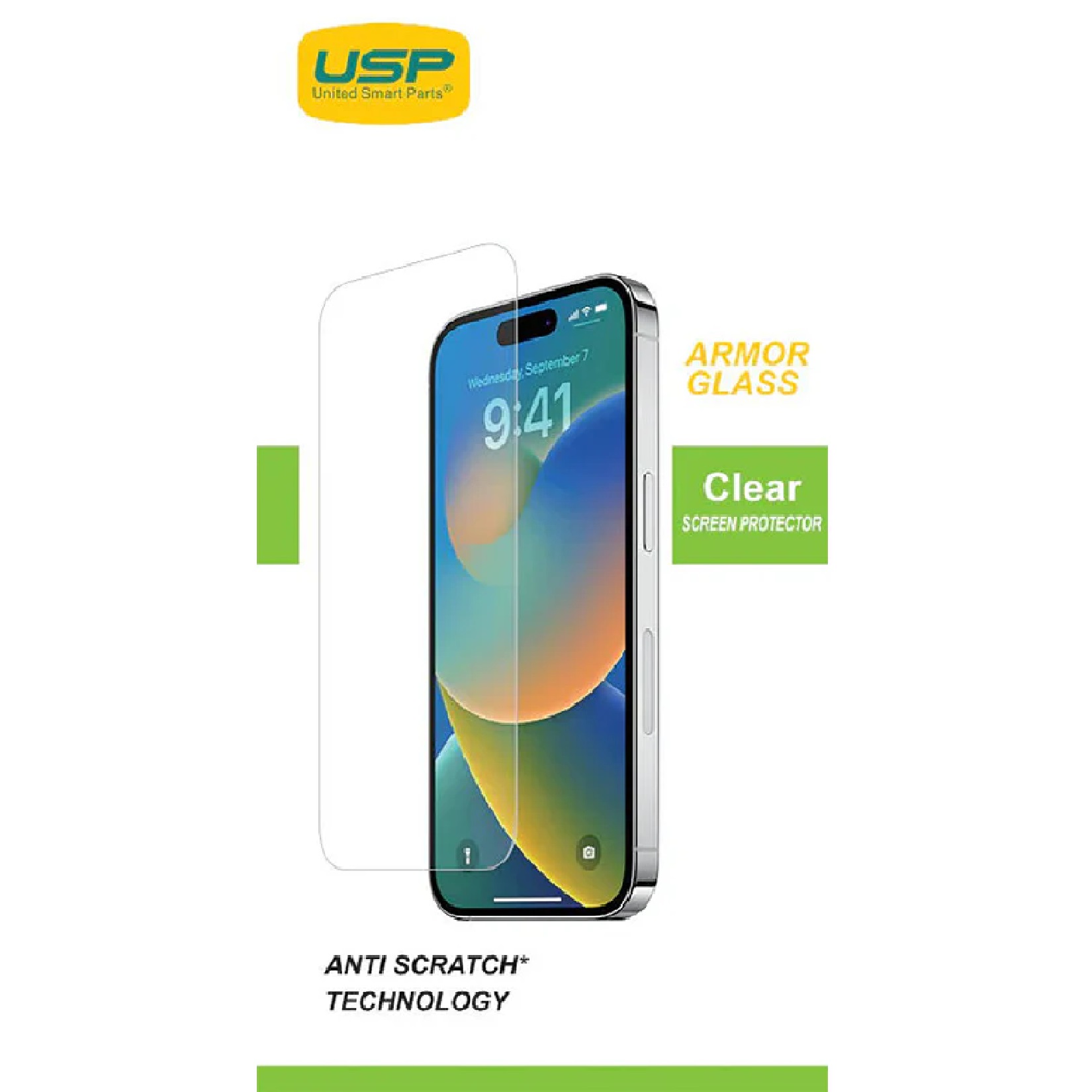 USP Apple iPhone 18 Pro / iPhone 17 Pro / iPhone 17 / iPhone 16 Pro (6.3') Armor Glass Screen Protector - 9H Hardness, 5 Years Warranty