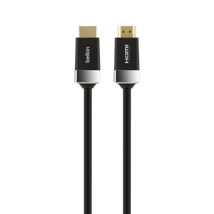 Belkin Advanced Series High Speed 4K HDMI Cable with Ethernet (2M) - Black(AV10050bt2M), Ultra HD 4K @ 60Hz + HDR, 18Gbps Bandwidth,2 Years Warranty