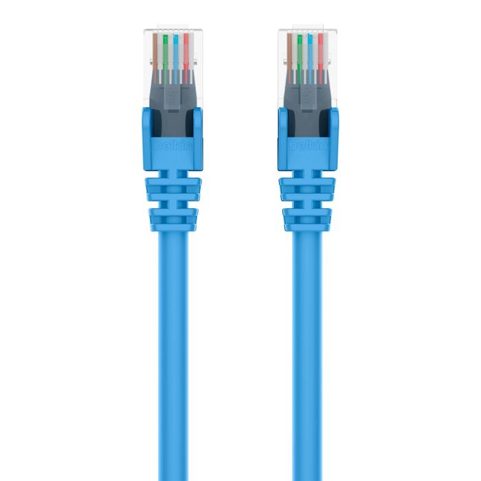 Belkin Cat6 Network Cables (1M) - Blue (A3L980bt01MBLUS), Exceeds 500MHz In Performance Tests, Snagless Prevents Breaking & Cracking, 2 Years Warranty