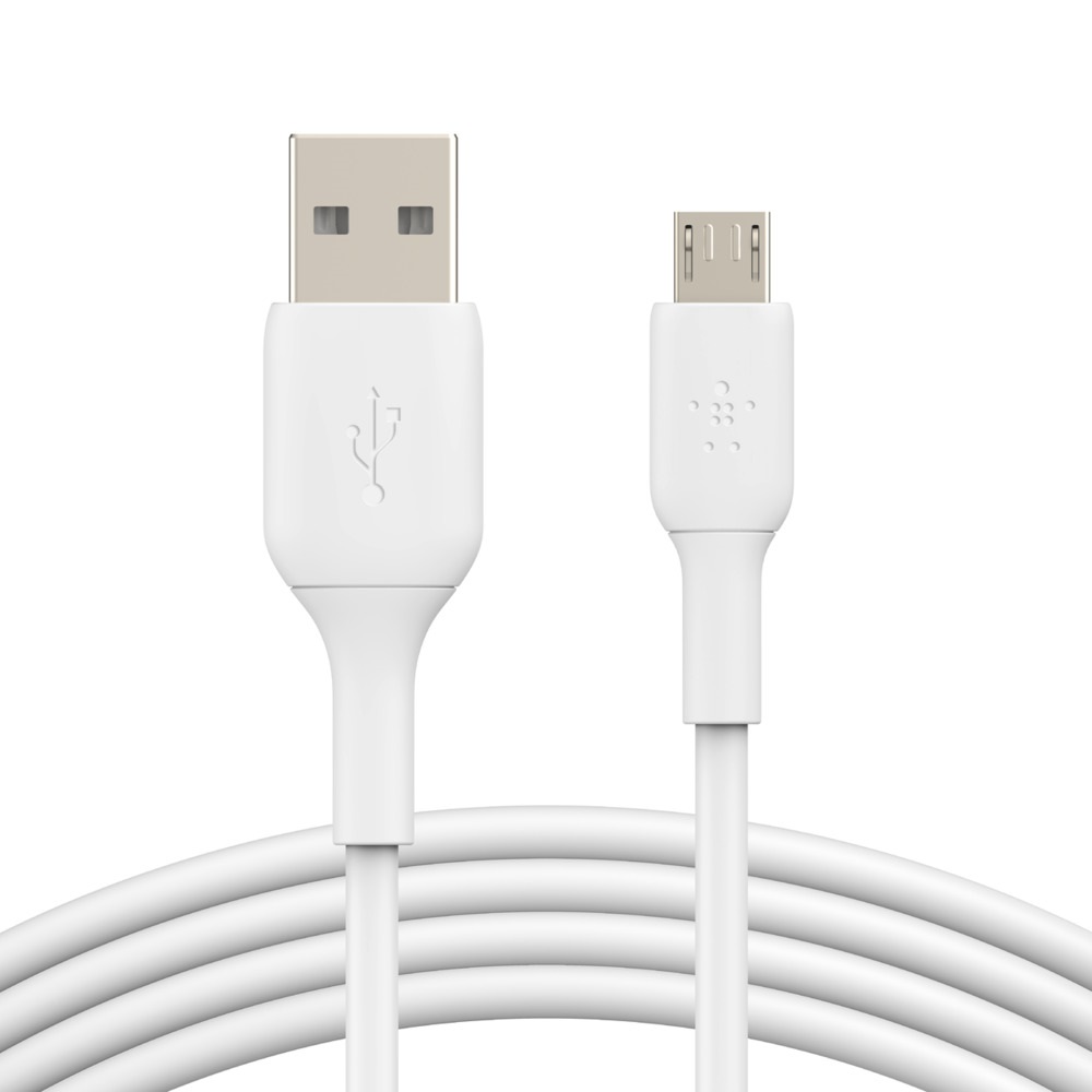 Belkin BoostCharge USB-A to Micro-USB Cable (1M) - White (CAB005bt1MWH), 25K+ Bends, USB-IF Certified, 2 Years Warranty