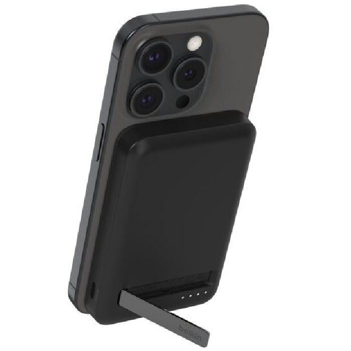 Belkin BoostCharge Pro Magnetic 5K Power Bank w/ Qi2(15W)+USB-C Cable(1M))+Integrated Kickstand - Black(BPD006btBK),1xUSB-C,$2500 CEW,2 Years Warranty