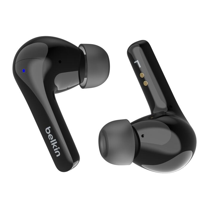Belkin SoundForm Motion 2 True Wireless Earbuds - Black (AUC010fqBKV2), 33 hrs Battery, 12mm Drivers, BT 5.3 Multipoint, IPX5-Rated, 2 Years Warranty