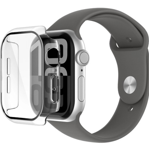 Belkin ScreenForce TemperedCurve 2-in-1 Treated Screen Protector + Bumper for Apple Watch Series 10 (42mm) - Clear(OWA002fqCL), 2 Years Warranty