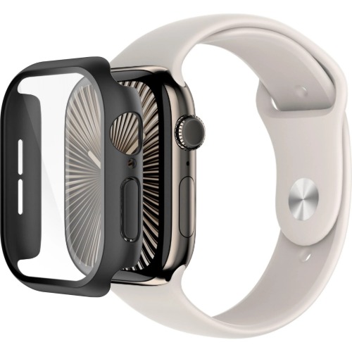 Belkin ScreenForce TemperedCurve 2-in-1 Treated Screen Protector + Bumper for Apple Watch Series 10 (46mm) - Black(OWA003fqBK), 2 Years Warranty