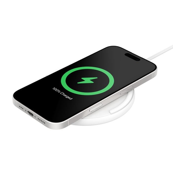 Belkin BoostCharge Wireless Charging Pad (15W) + USB-C to USB-C Cable (1.5M) - White (WIA012fqWH), LED Indicator, $2500 CEW, 2 Years Warranty